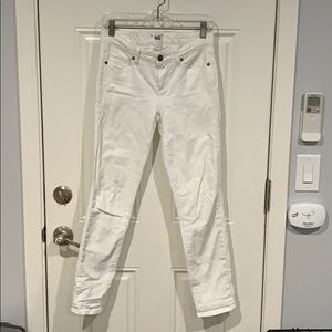 PAIGE White Cropped Ankle Jeans